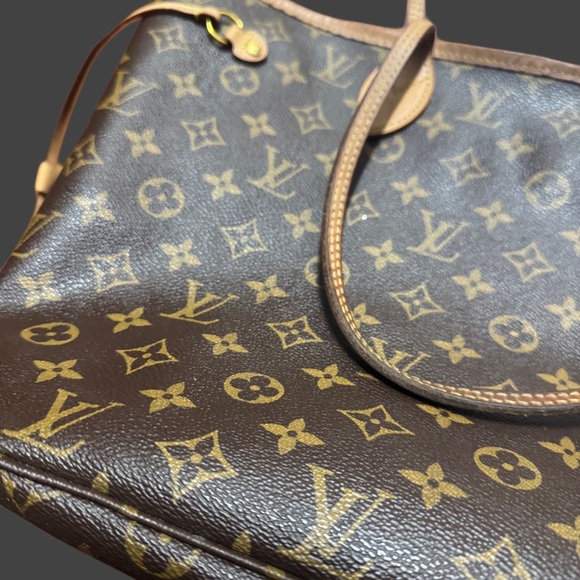 Louis Vuitton Neverfull MM Brown Monogram Bag AUTHENTIC - Picture 2 of 10